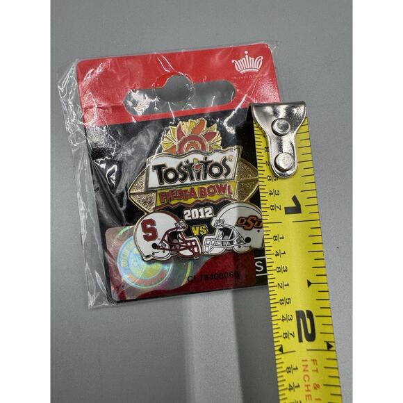 OKLAHOMA STATE COWBOYS / STANFORD CARDINAL 2012 Fiesta Bowl Game Lapel Pin - Picture 3 of 3